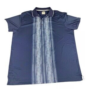 Izod shirt Blue and Green Striped Short Sleeve Polo Shirt men's Size XL